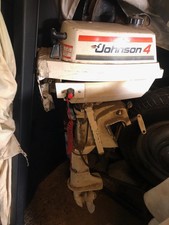 Johnson 4hp outboard engine short shaft 2 stroke for Spares or Repair