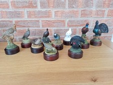 Set of 10 Game Bird Sculptures by David Hughes. REDUCED TO CLEAR 