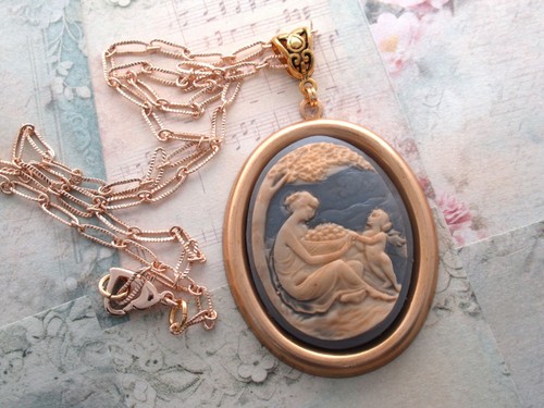 Handcrafted cupid cameo - handcrafted,
