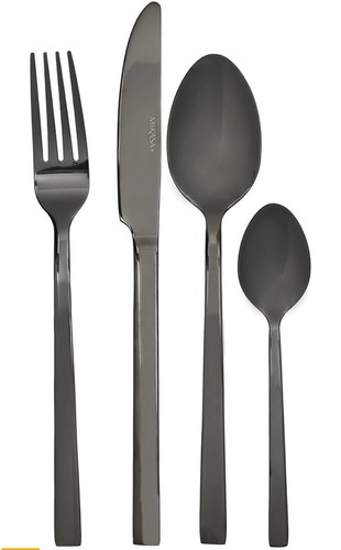 Mikasa black piece cutlery - mikasa, 16