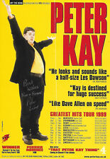 PETER KAY HAND SIGNED GREATEST HITS TOUR LEAFLET 1999 PHOTO FRONT COMEDIAN