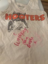 Hooters top worn /signed 