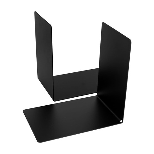 Black metal bookends pack of - black,