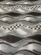 Black Grey Racing Print Mesh