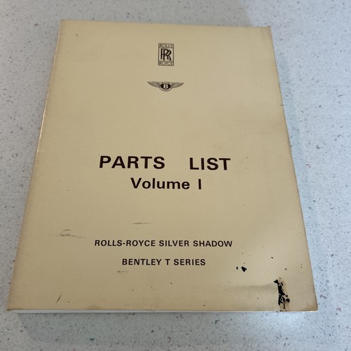 Rolls royce parts list volume - rolls-royce,