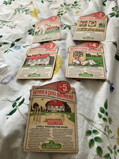 Whitbread Village Cricket Beer Mats Never a Dull Moment Complete Series Of 5