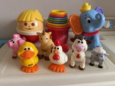 Little Tikes Toddle Tots Chimmimg Toy/Dumbo Figure and Animals Bundle