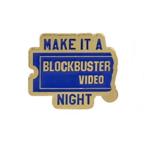 Blockbuster metal enamel pin - enamel,