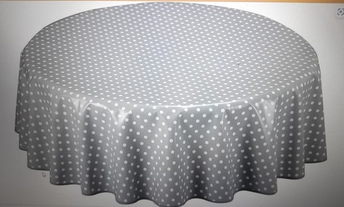 Vinlyla silver poker dot - silver, round
