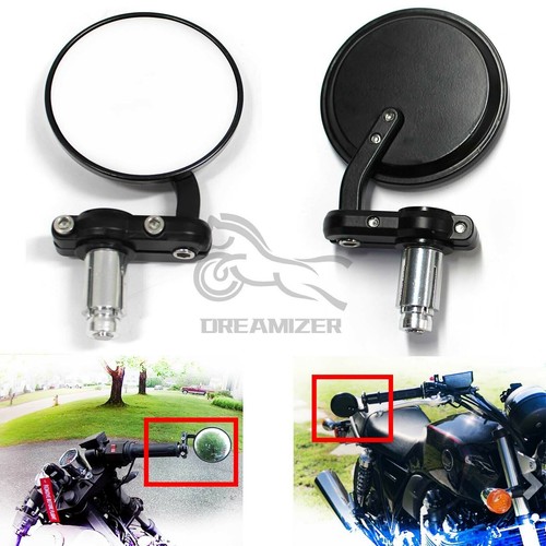 Motorcycle round black - black, 7/8"
