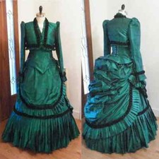 Victorian Green Bustle Ball