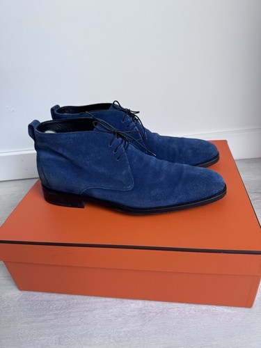 Salvatore ferragamo blue suede - salvatore,