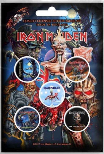 Iron maiden button badge pack - badge,
