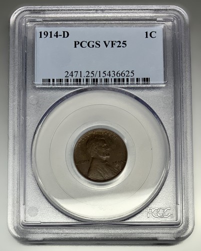 1914 lincoln cent penny pcgs - cent,