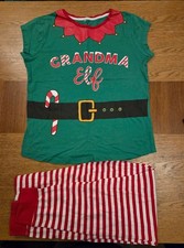 Grandma Elf Christmas PJ'S Size 8-10