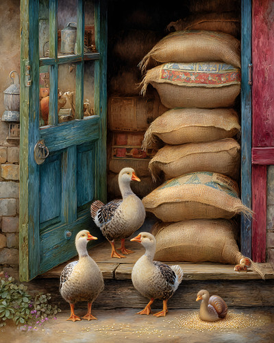 8x10 cozy storybook bunch - bunch, of