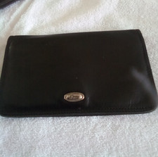 ENNY-ICONIC ITALIAN VINTAGE MAKER-BLACK SOFT LEATHER-CONTINENTAL PURSE- VGC !!!