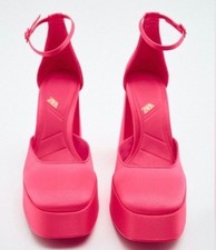 Zara hot pink platform shoes