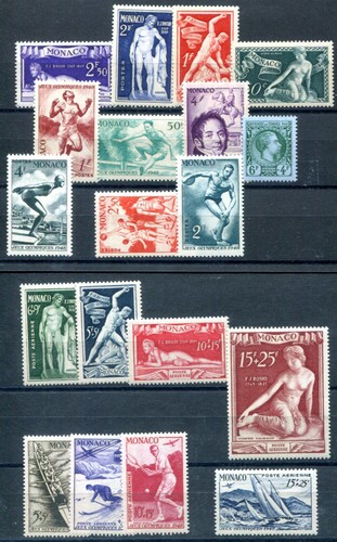 Monaco 1948 338 356 mint - monaco,