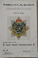 BADGES of H. M. SERVICES : ROYAL ARMY SERVICE CORPS  (WWII embroidery transfer)