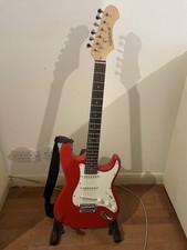 Elevation Red Electric Guitar with Case and Strap