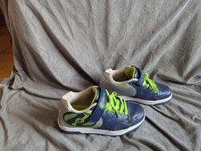Adult Size 7 Euro 40.5 Heelys. Navy, Silver And Lime/Green.  1 Wheel.