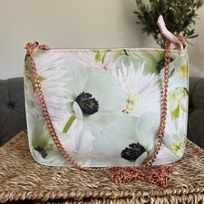 Ted Baker Cross Body Bag Floral Chain Strap shoulder bag Clutch