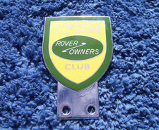 VINTAGE 1980s SOMERSET & WILTSHIRE ROVER OWNERS CLUB CAR BADGE ~LANDROVER SERIES