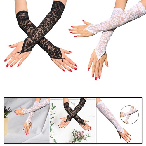 Long lace gloves sun - long,
