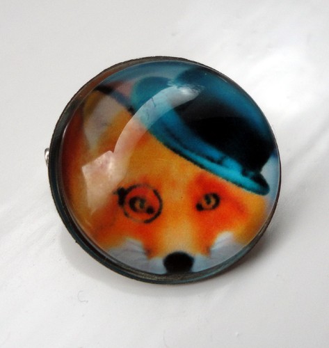 Unusual domed fox hat eye - fox,