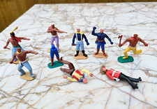 Vintage Timpo Swoppet plastic toy soldiers Cowboy Indian Civil war job lot