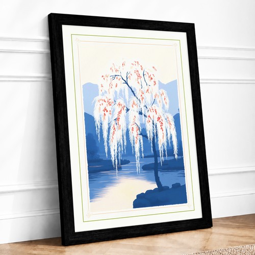 Winter weeping willow japandi - winter,