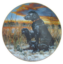 Hamilton Collection Plate LABRADOR RETRIEVERS Classic Sporting Dogs Certificate