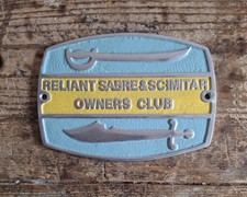 C1960s VINTAGE RELIANT SABRE&SCIMITAR OWNERS CLUB CAR BADGE