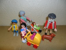 PLAYMOBIL GRANDPARENTS With PRAM (People,Baby,Grandma,Grandpa,Dog)