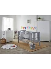 Rafferty grey wooden baby cot - rafferty,