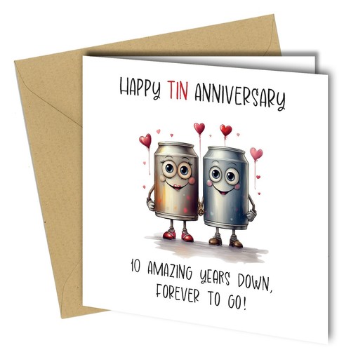 1734 happy tin anniversary - tin,