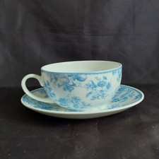 Whittard Of Chelsea Duo Cup Saucer White Blue Floral Chinz Fine Bone China WEAR
