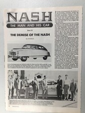 MISC2360 Vintage Article HISTORY NASH Part IV The Man And His Car 7 page