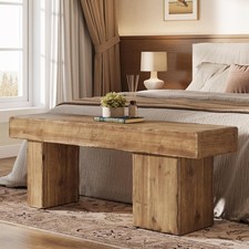 Solid Wood Bench, 47-Inch