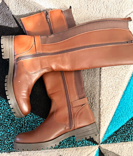 Women brown leather knee - women’s,