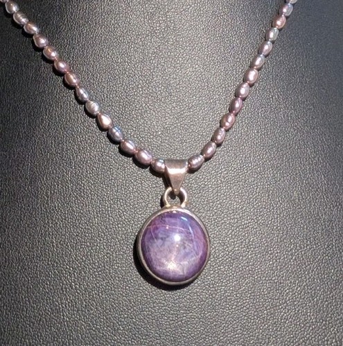 Purple star sapphire sterling - purple,
