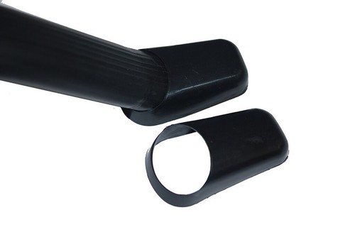 Black plastic end - black, cap