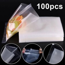 100x Vacuum Sealer Bags Precut Food Storage Saver Heat Seal Textured Fresh 3Size