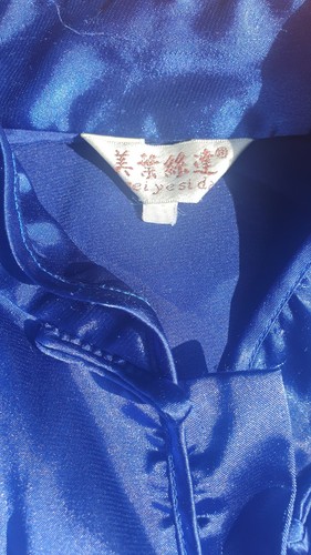 Navy blue satin tai chi - blue,