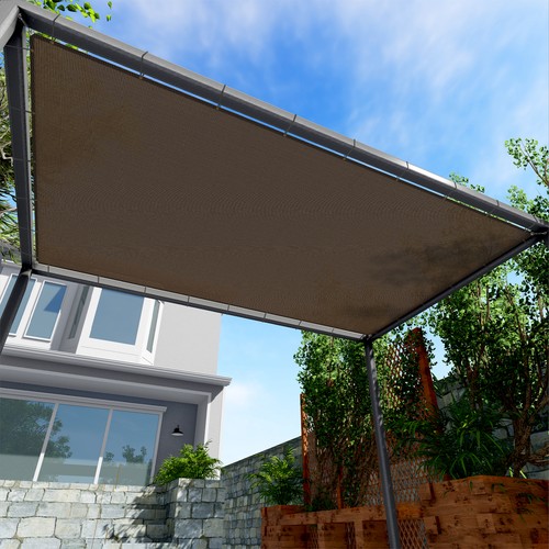 Brown sun shade sail - 2-7, ft