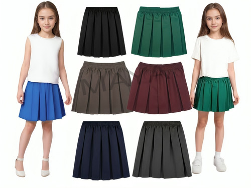 Girls box pleated elasticated - girls,