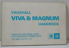 1975 Vauxhall  Viva & Magnum Handbook 