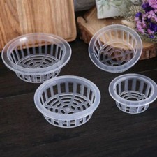 Pot Hydroponic Net Plastic Mesh Cloning Basket Aquarium Insert Plants Growth