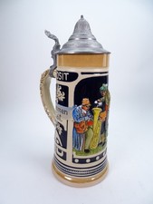 Vintage German Stein With Pewter Lid Marzi & Remy 0.5L 1903 Practical Joke